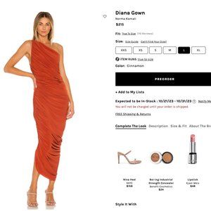 Norma Kamali Diana Gown in Cinnamon